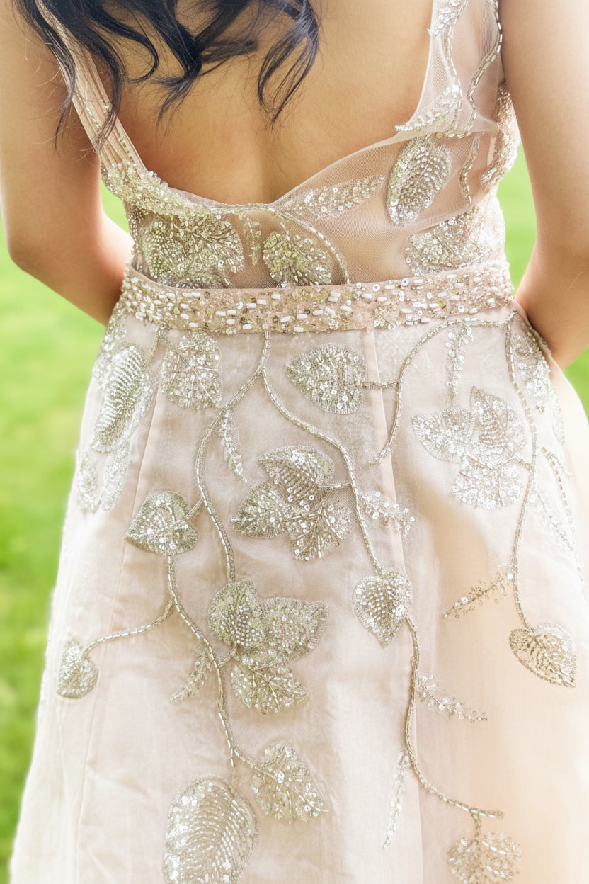 Blush Silver Trail Gown