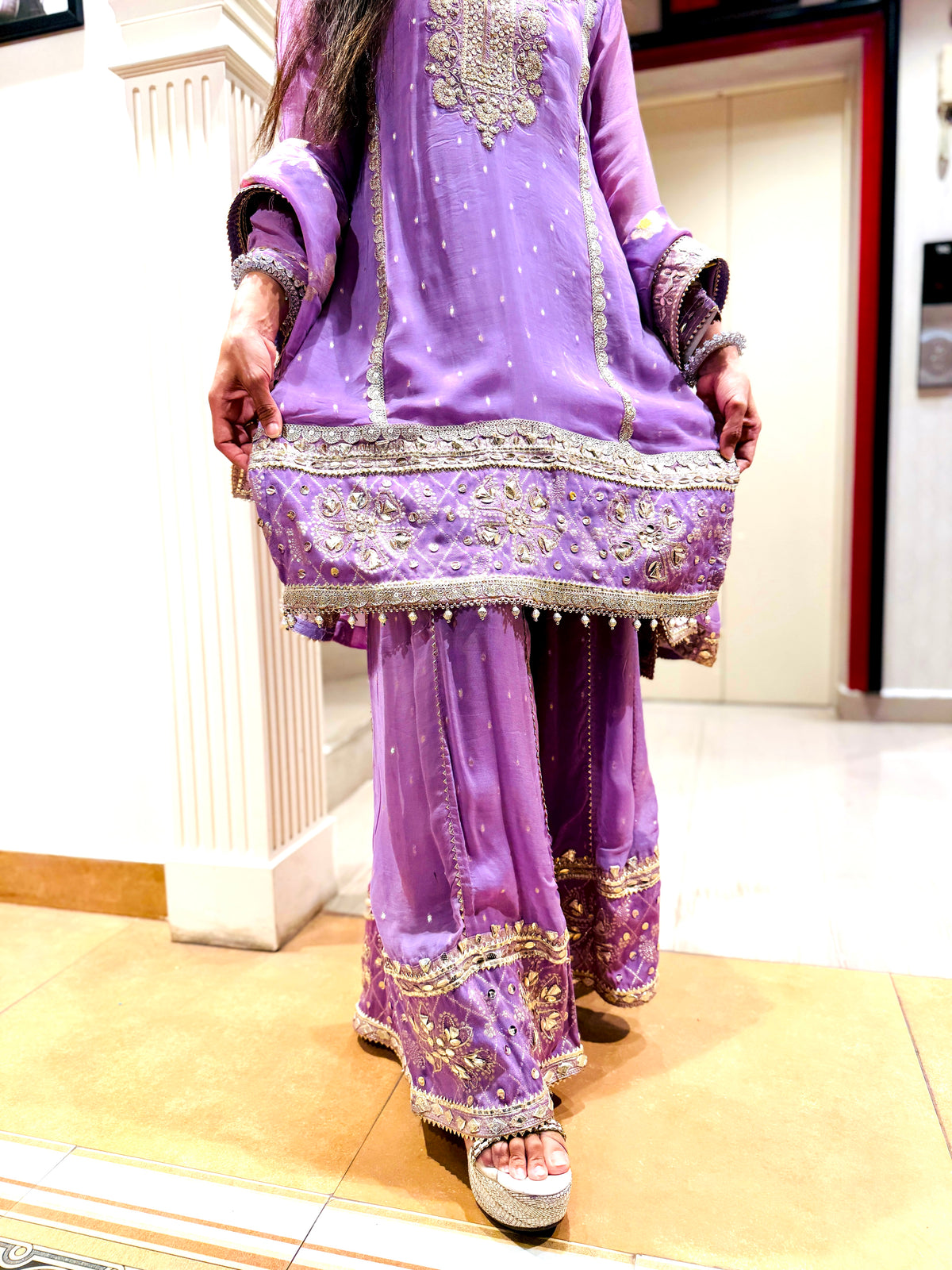 Lavender Sharara Set
