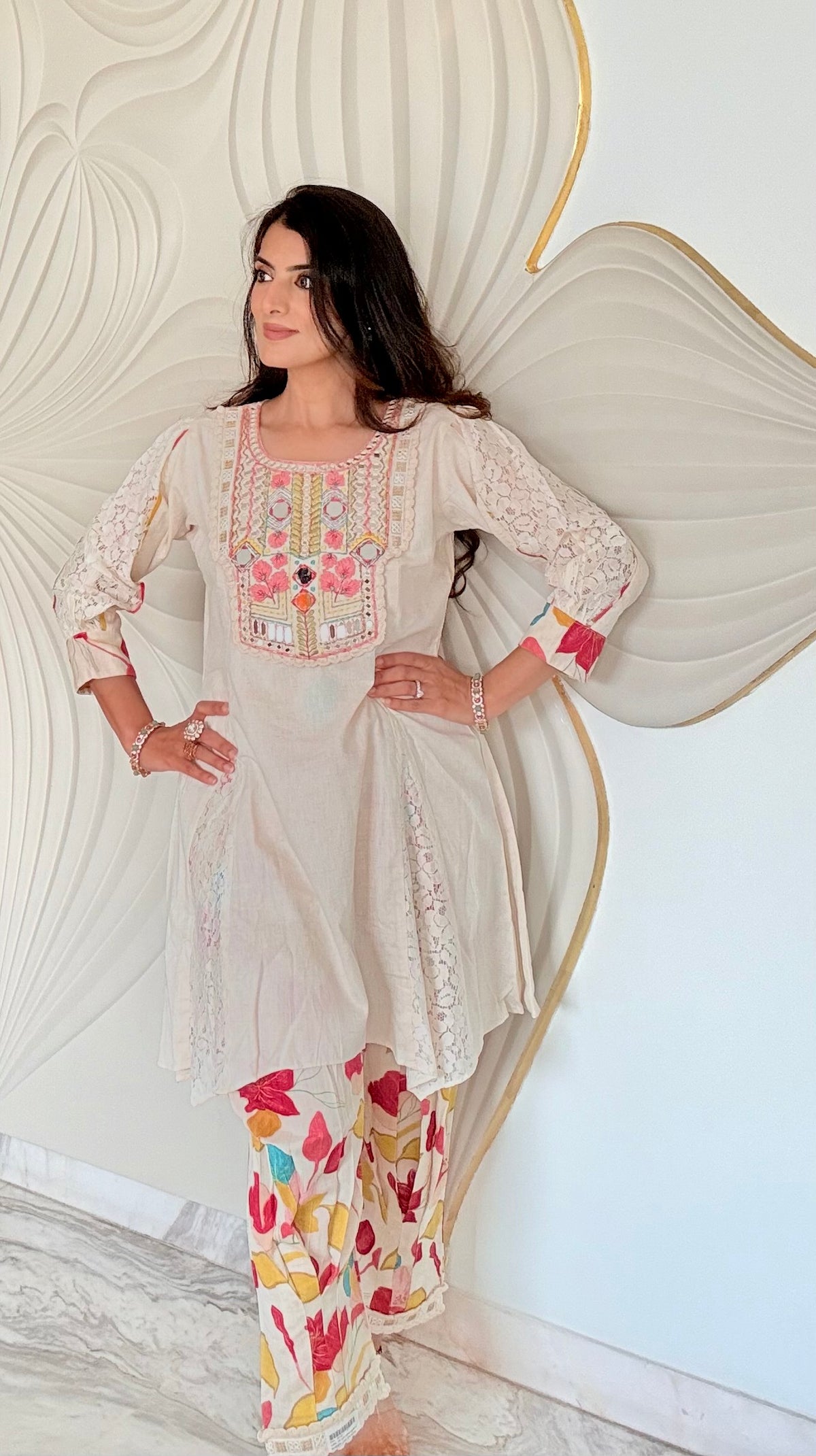 Gulabo – Mirror Work Cotton Co-Ord Set