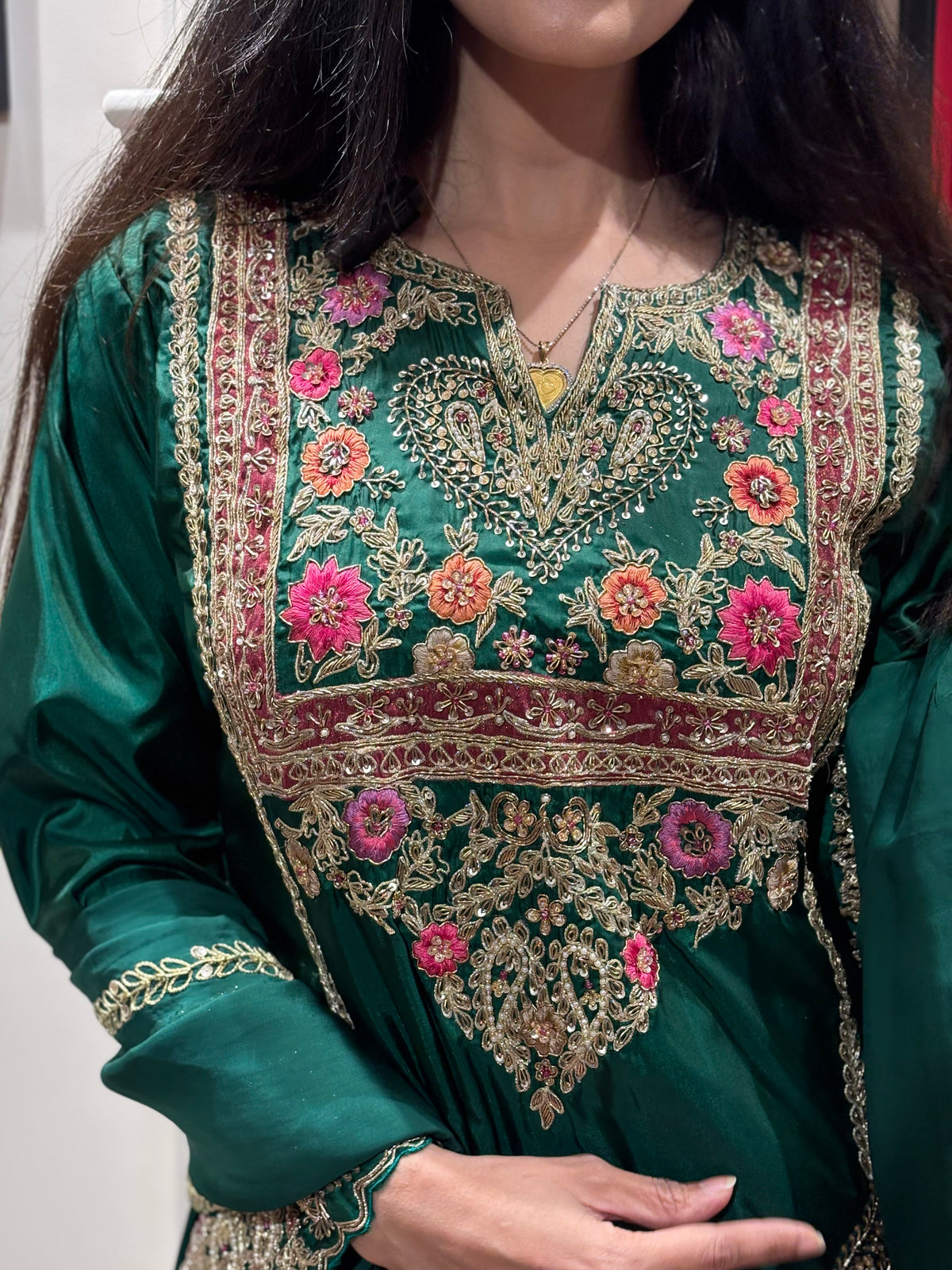 Green Farshi Suit