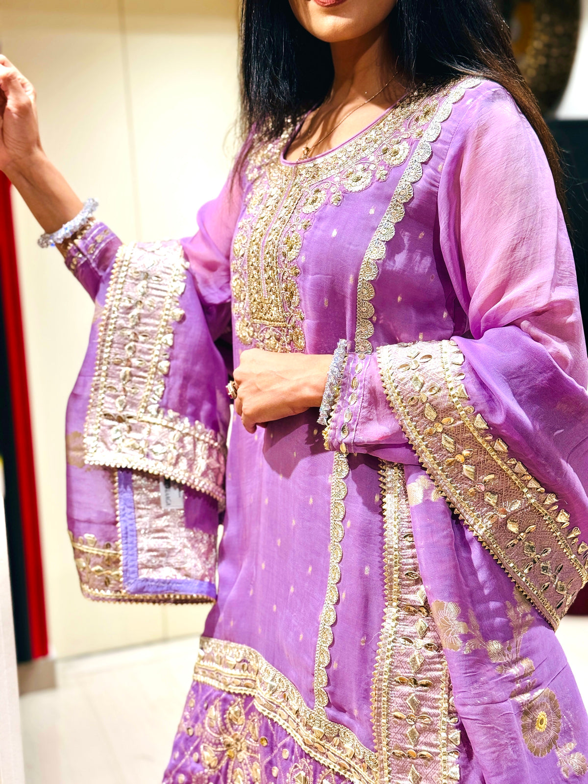 Lavender Sharara Set