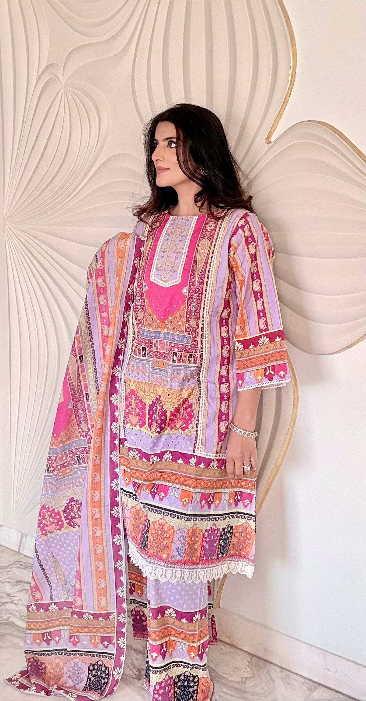 Gulabo – Pink & Lavender Pure Cotton Suit
