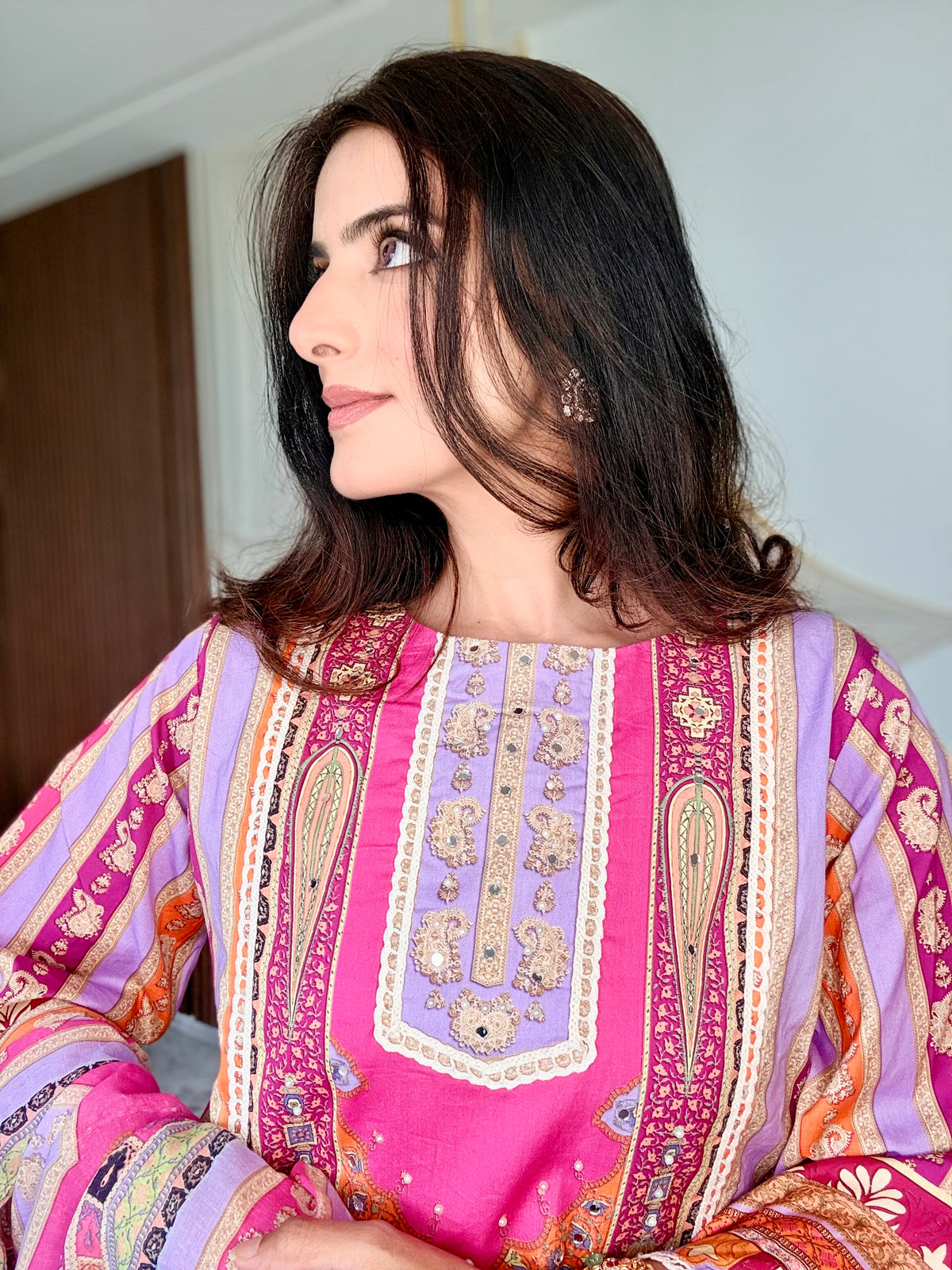 Gulabo – Pink & Lavender Pure Cotton Suit