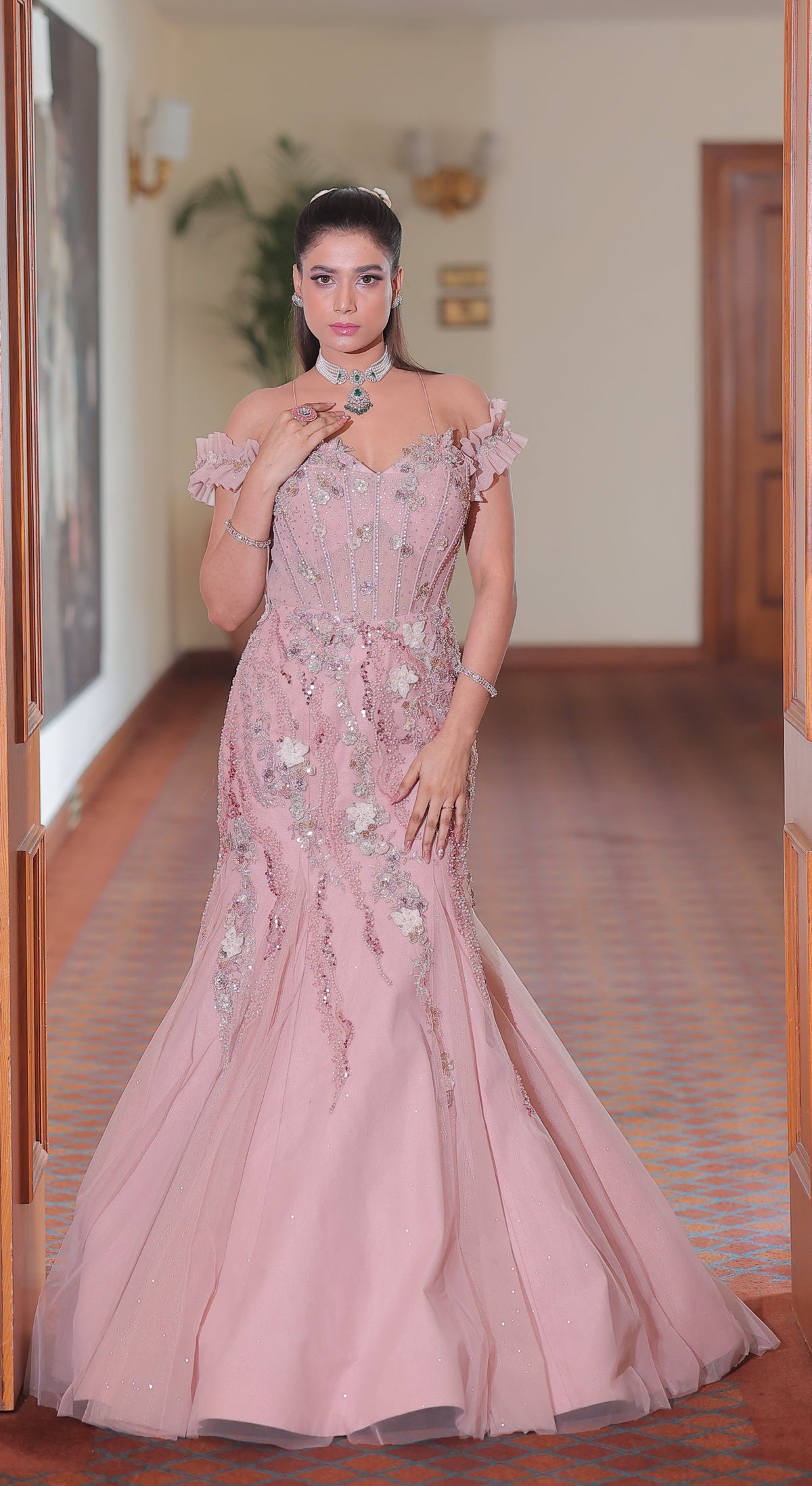Blush Pink Mermaid Gown