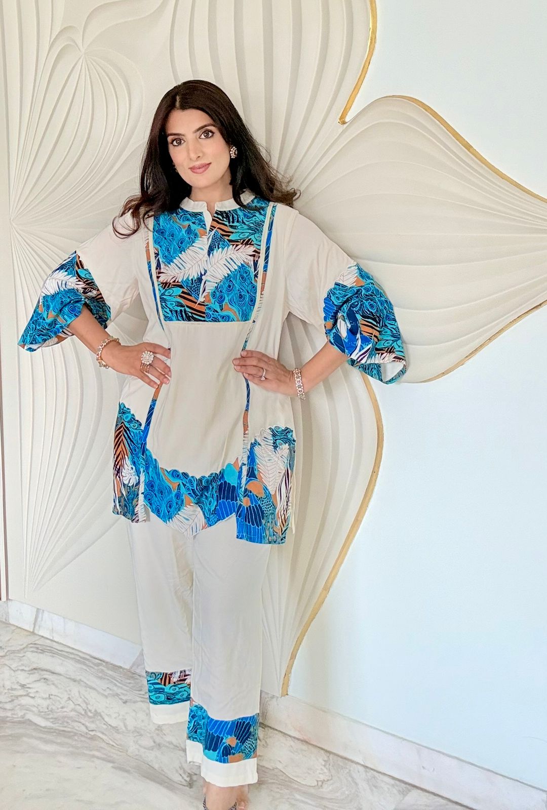 Azure Dreams Cotton Co-ord Set