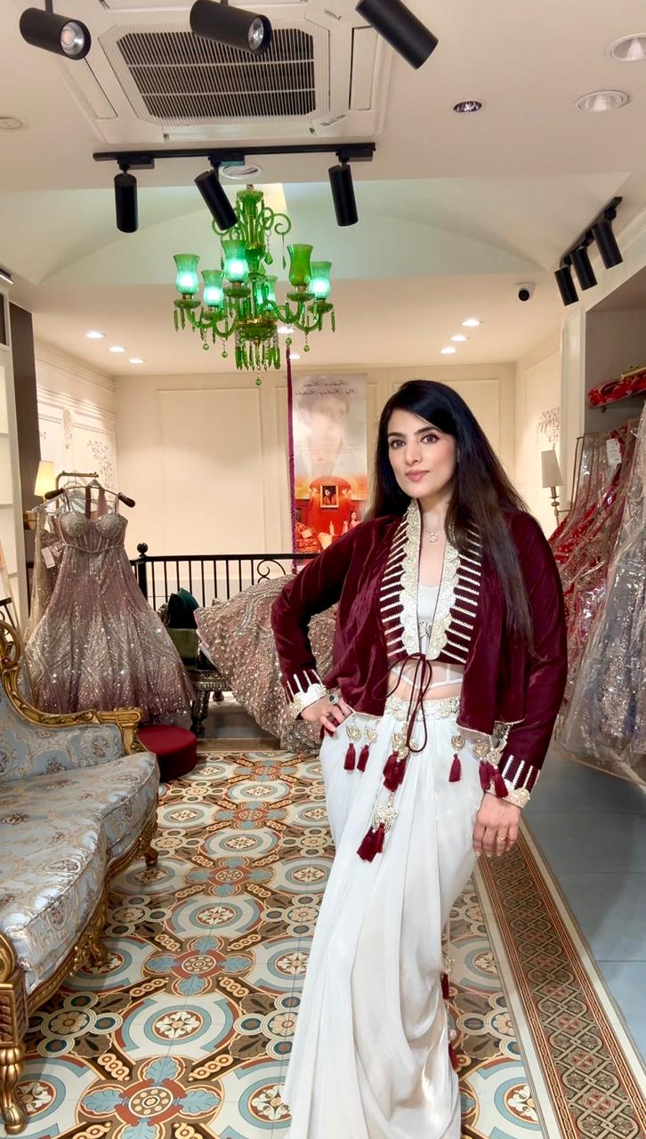 The Crimson Regal Convertible Saree Set