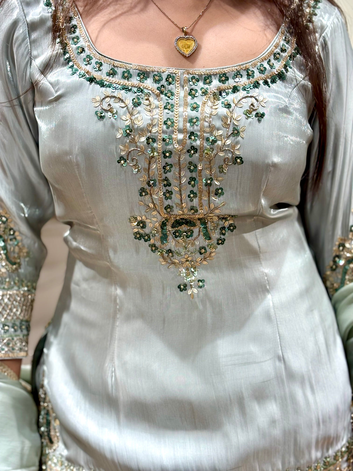 Glass Tissue Farshi Salwar Suit