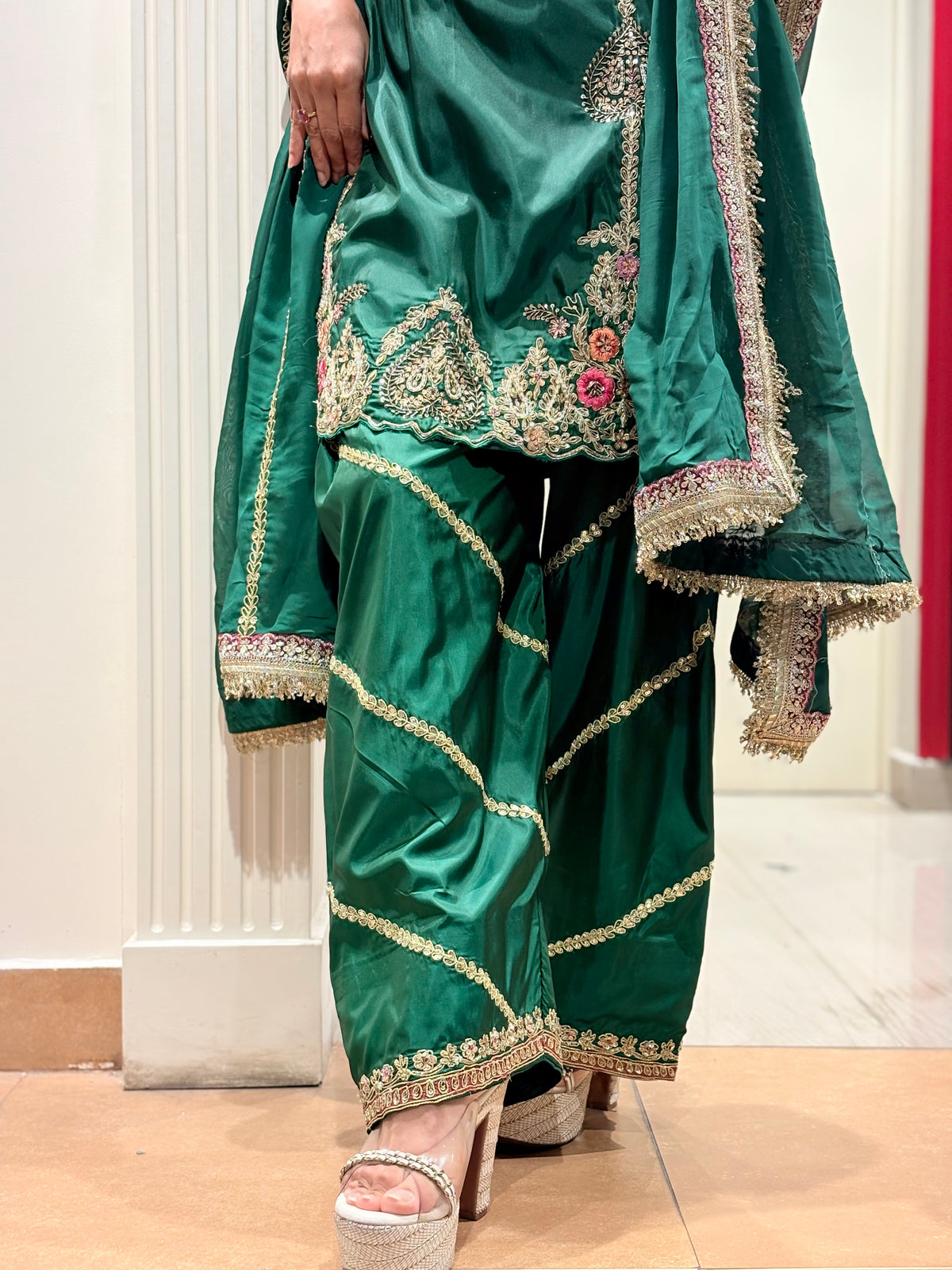 Green Farshi Suit
