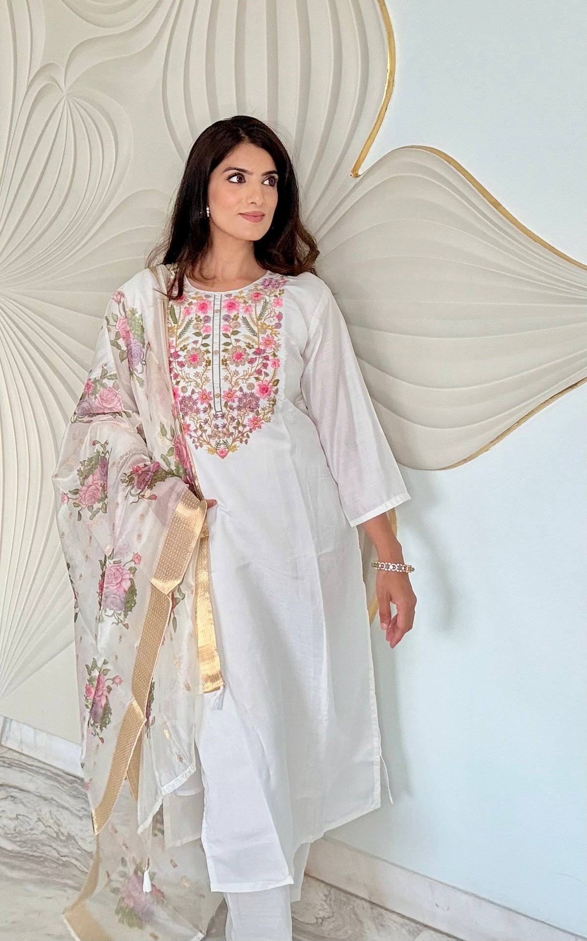 Safa – Ivory Cotton Suit
