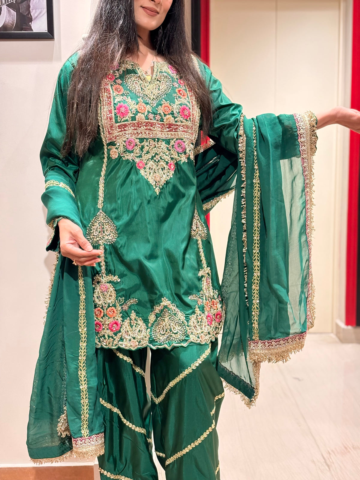 Green Farshi Suit