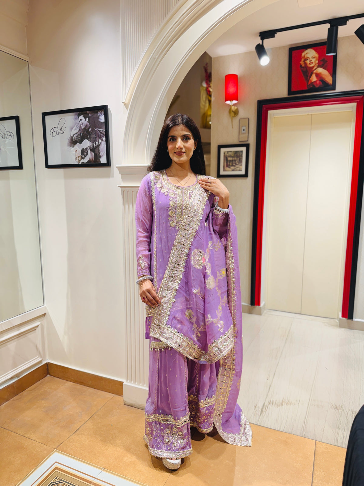 Lavender Sharara Set