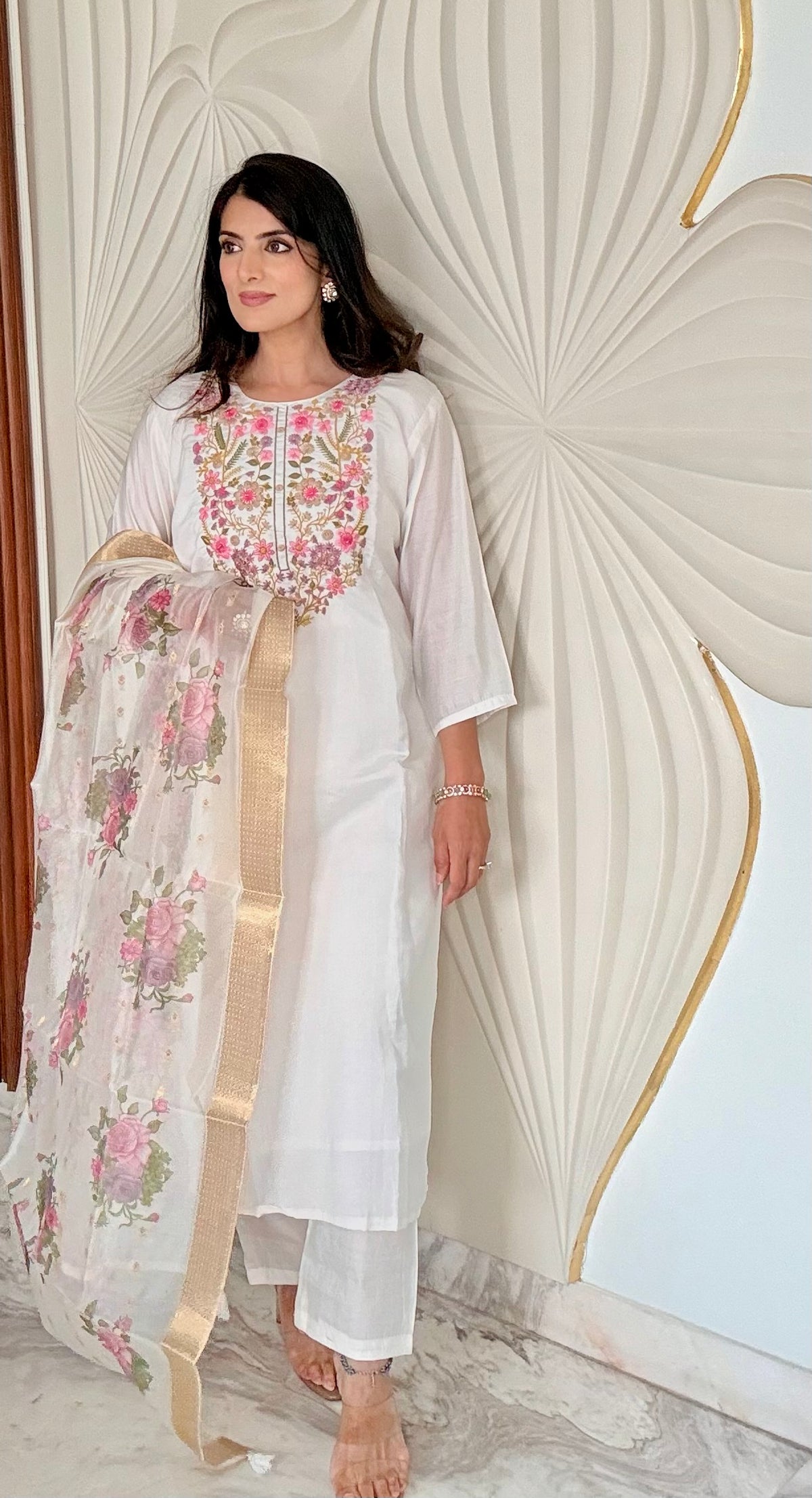 Safa – Ivory Cotton Suit