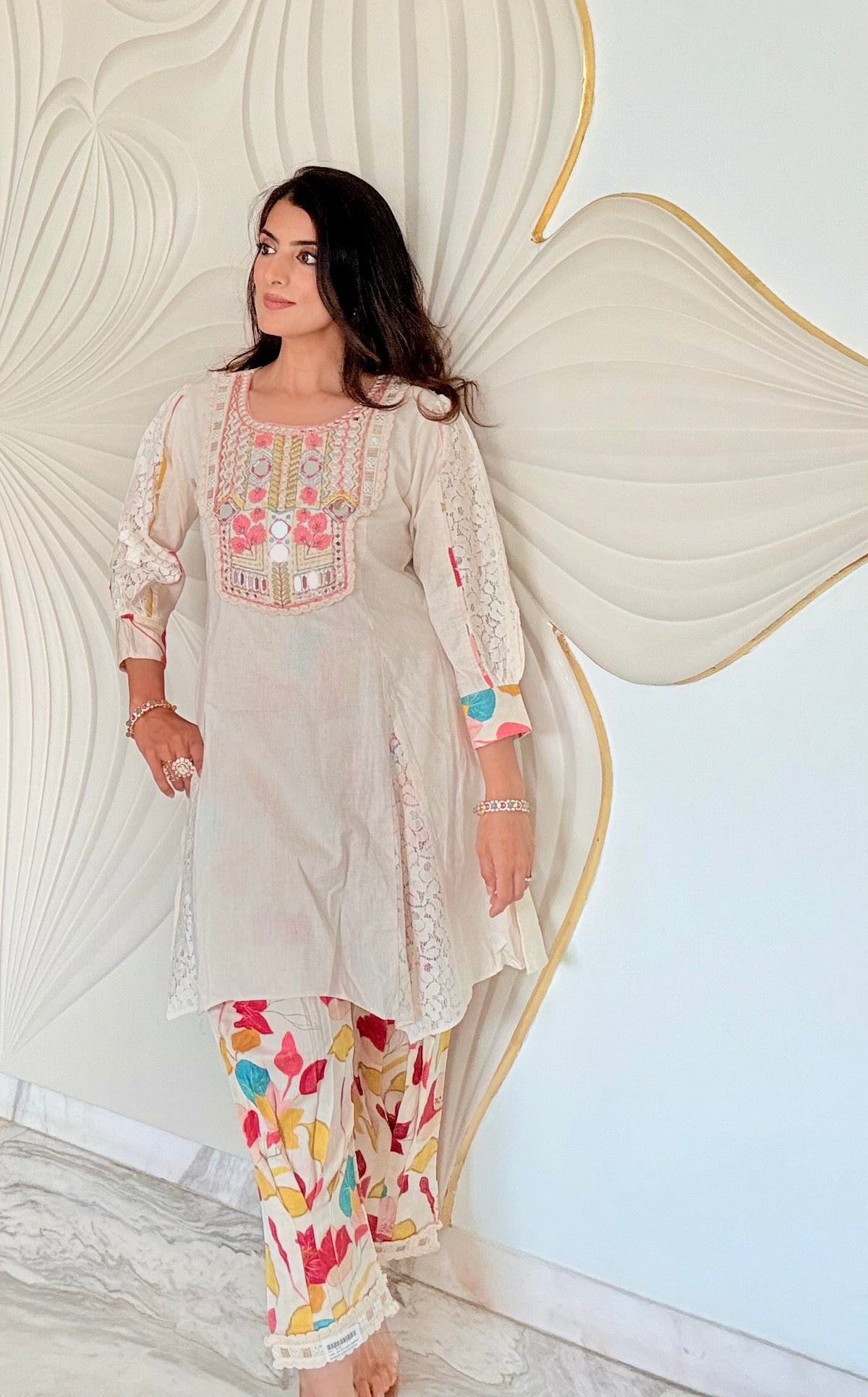 Gulabo – Mirror Work Cotton Co-Ord Set