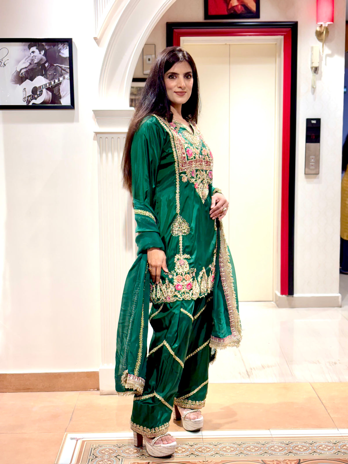 Green Farshi Suit