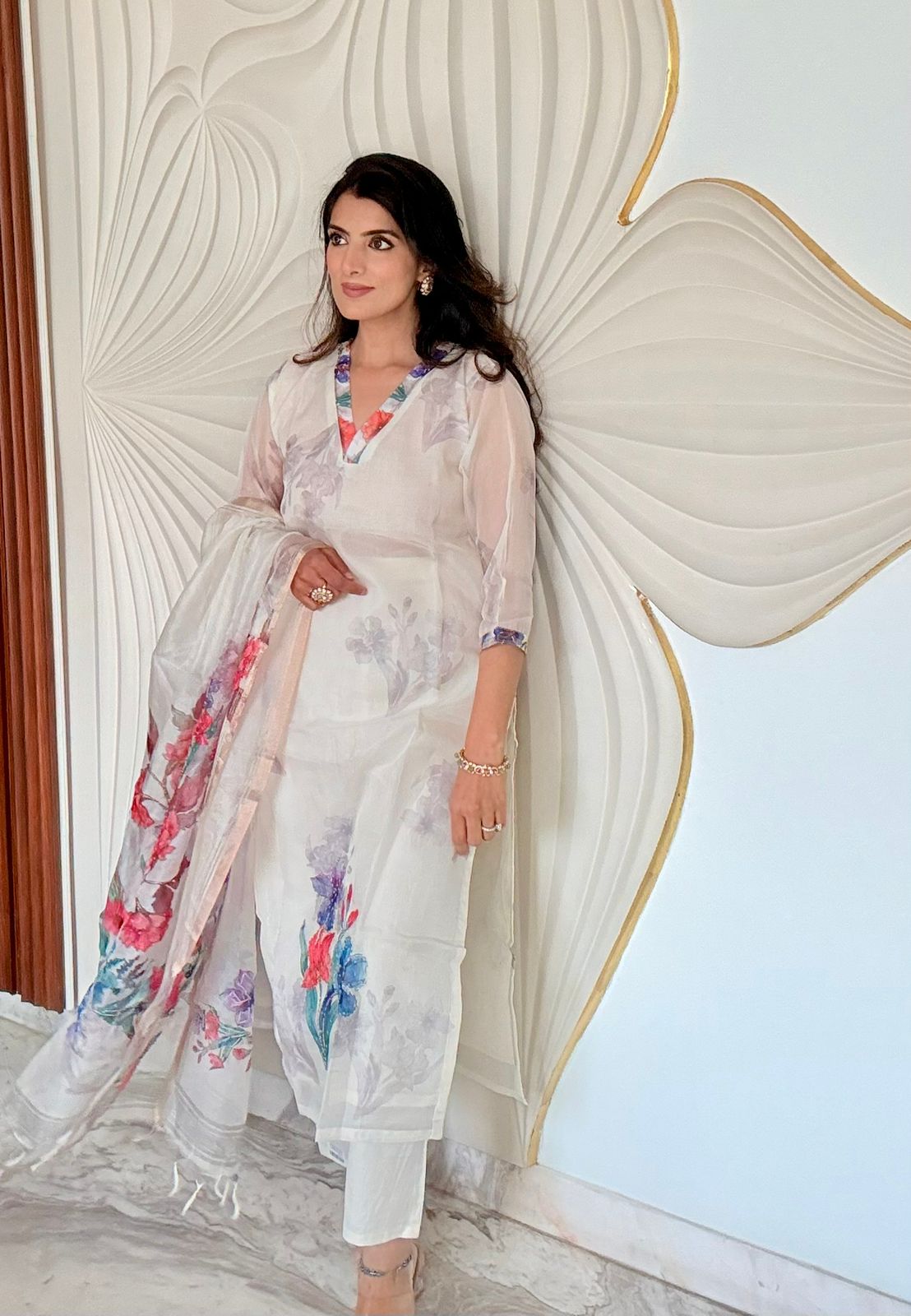 Summer Bloom Organza Suit Set