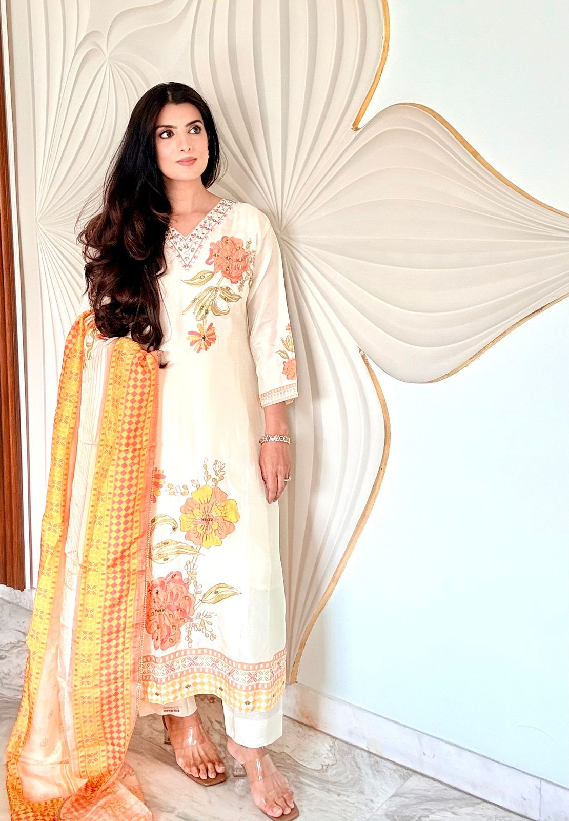 Floral Crepe suit