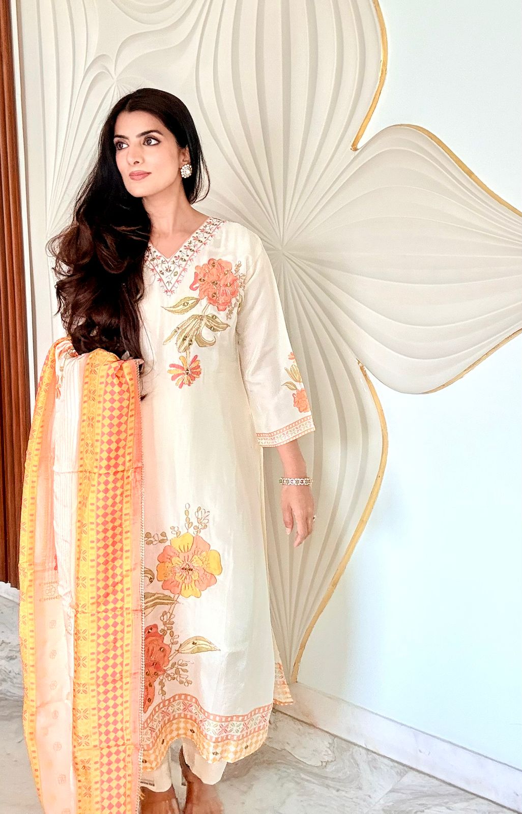 Floral Crepe suit