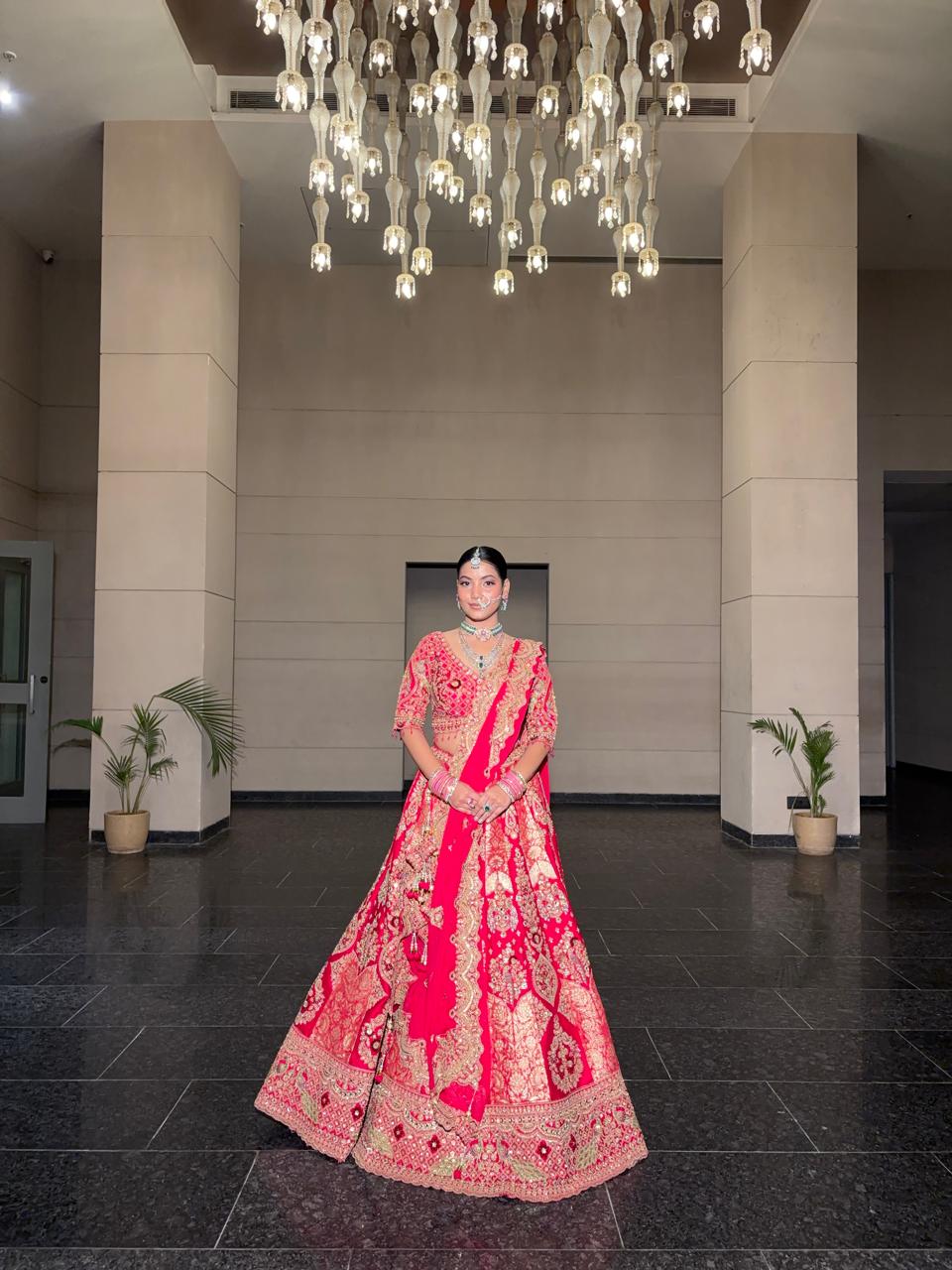 Royal Pink Bridal Lehenga Set