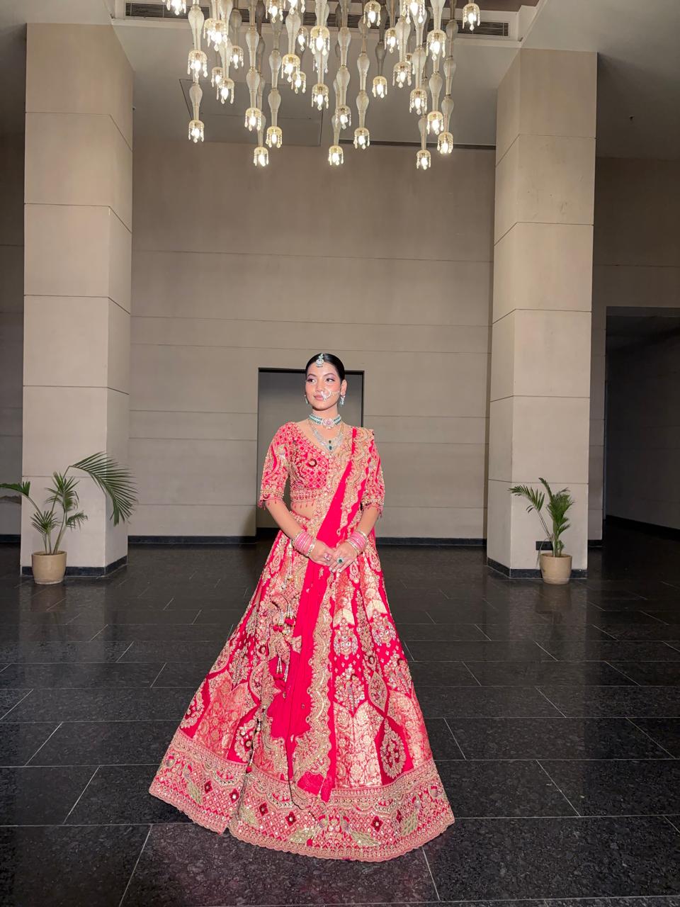 Royal Pink Bridal Lehenga Set