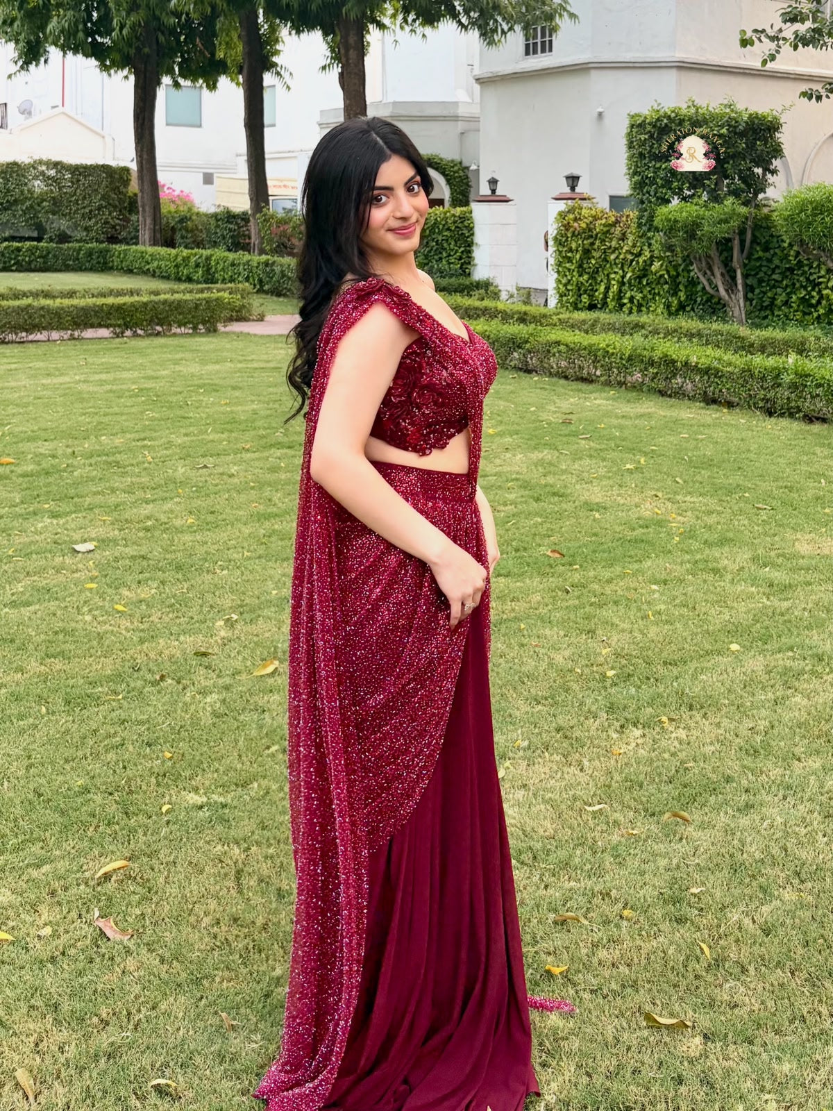 Wine Allure Saree