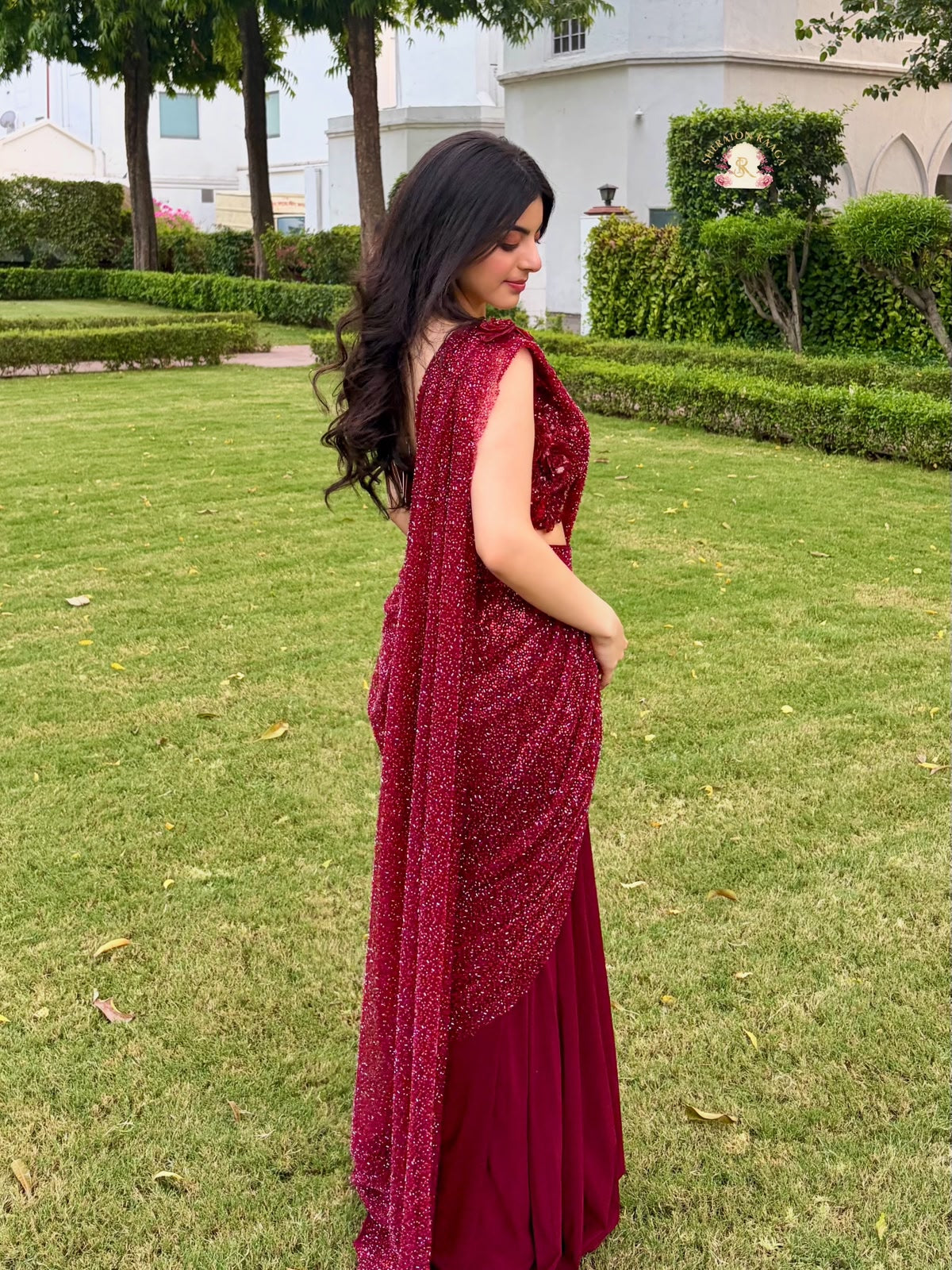 Wine Allure Saree